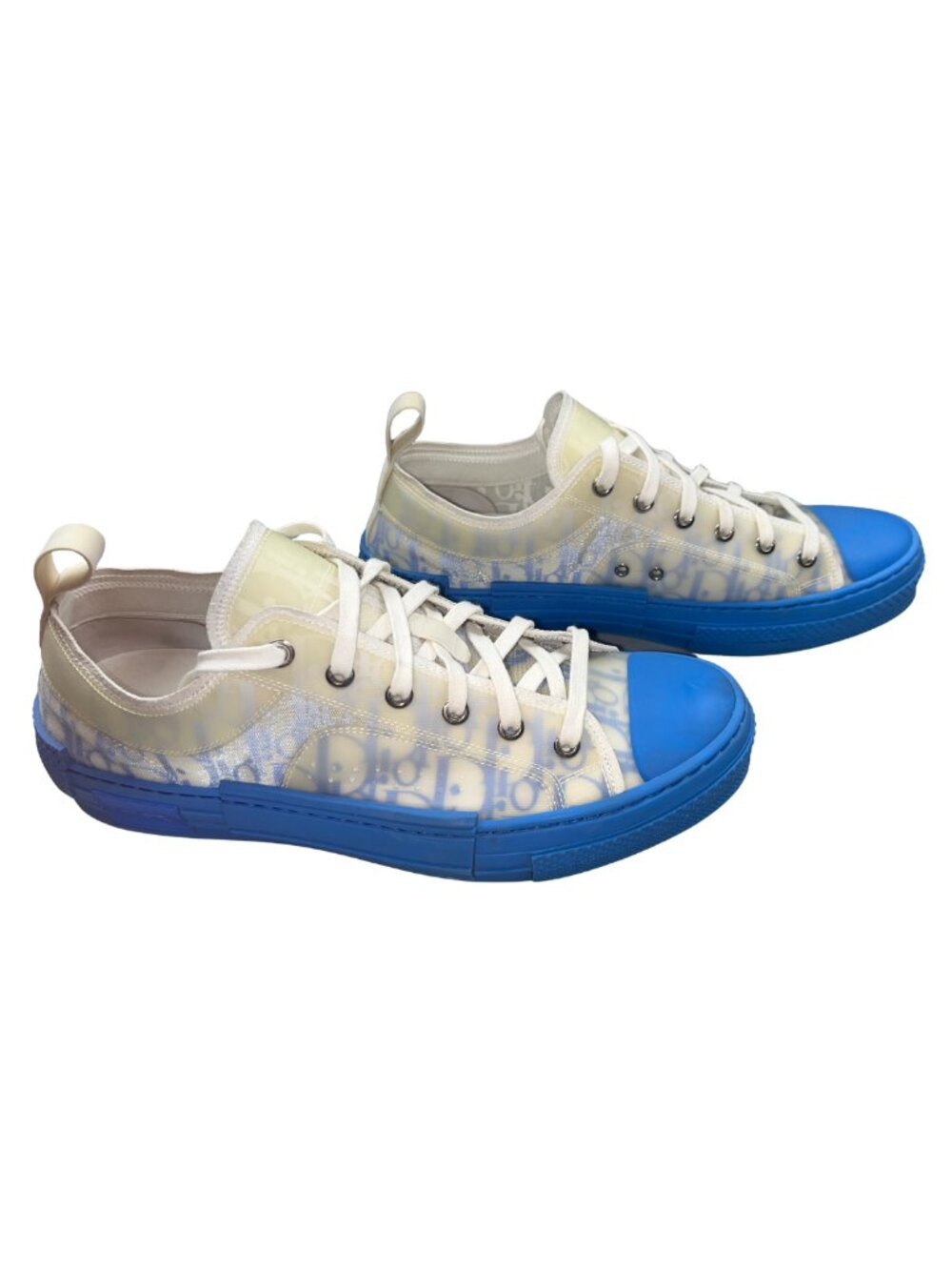 Dior B23 Low Top Oblique Sneakers Blue White Size US 9 EU 42 Authentic